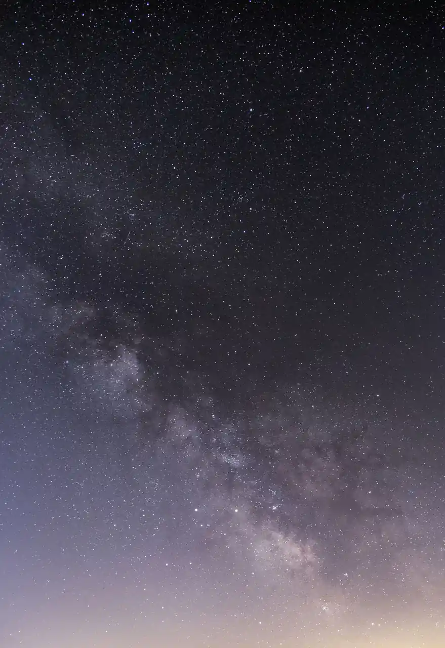 The Milky Way galaxy spanning across the night sky