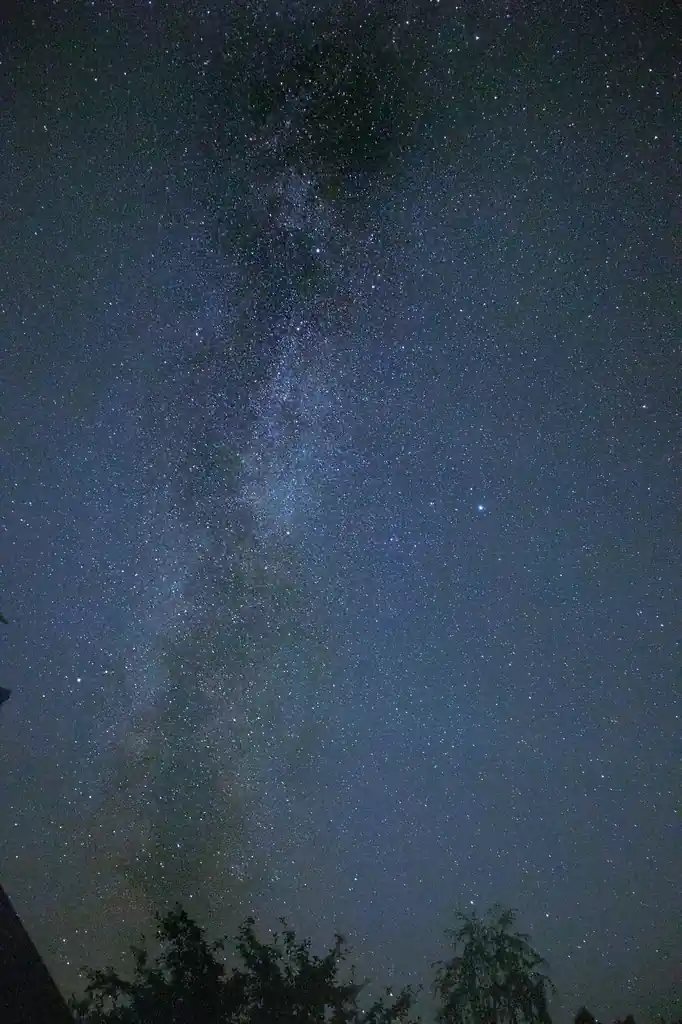 Breathtaking vertical view of the Milky Way galaxy against a starry night sky