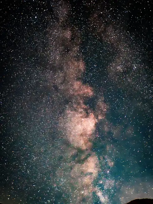 Milky Way core at night
