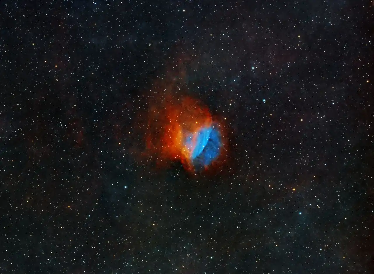Colorful cosmic nebula