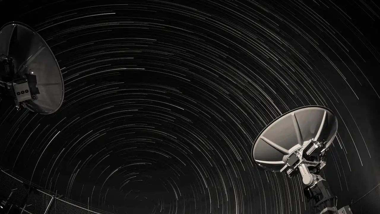 Star trails and satellite dishes